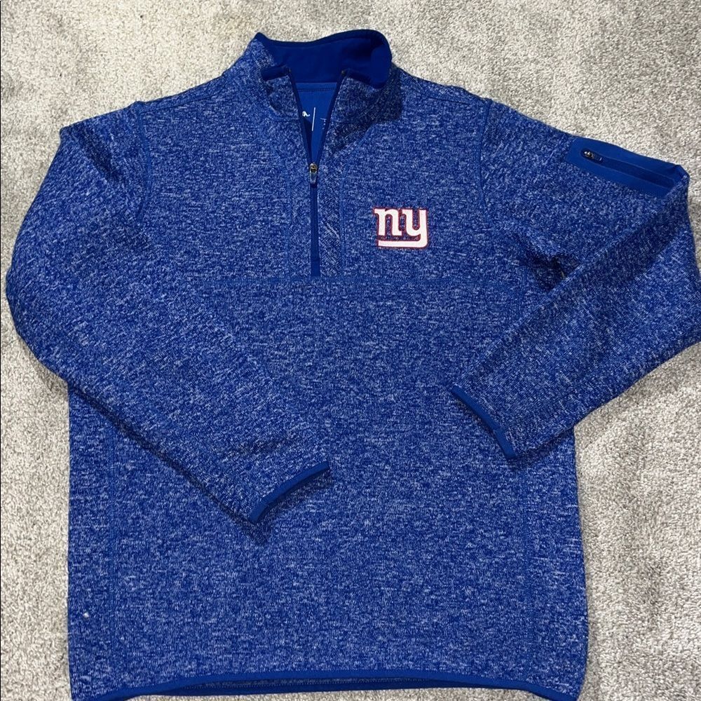 New BLUE New York Giants Antigua Ski Snowboard Golf sweatshirt Sweater L NWOT